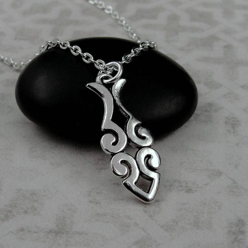 Silber Ichthus Fisch Halskette, Jesus Christian Charm Religiöser Charme, Ichthys Charm, Halskette von treasuredcharms