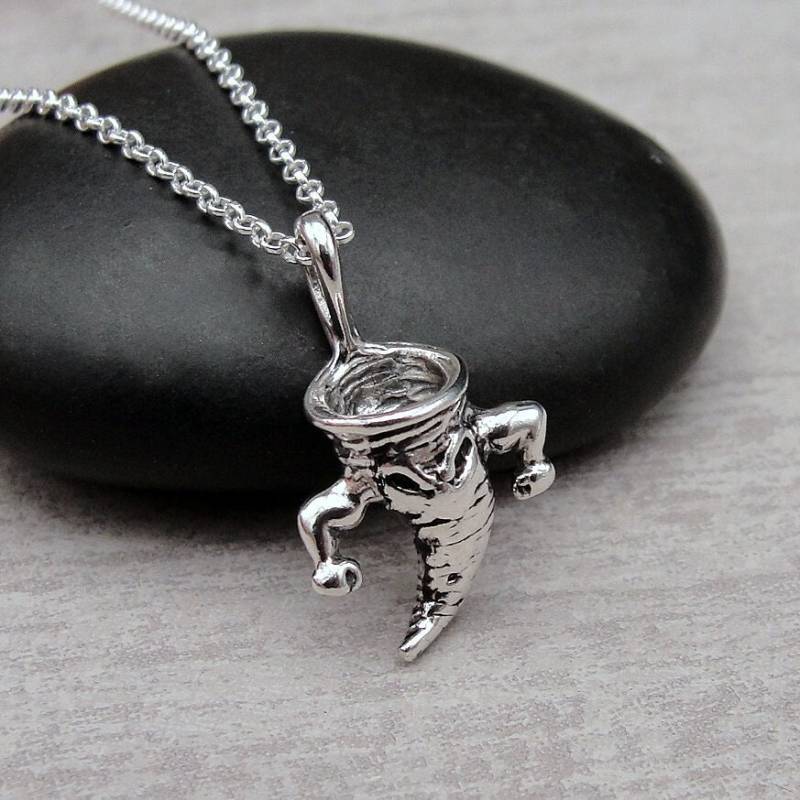Sterling Silber Tornado Halskette, Zyklon Charm Twister Wetter Charm, Sturm Meteorologen Geschenk von treasuredcharms