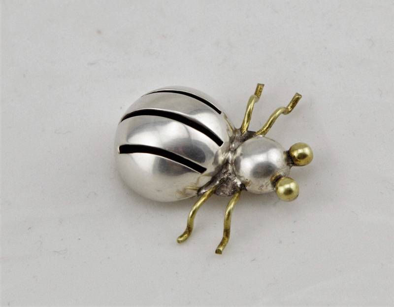 Fun Vintage Handgemachte Sterling Silber Messing Beine Augen Käfer Spinne Pin Brosche Mexiko von treasureflow