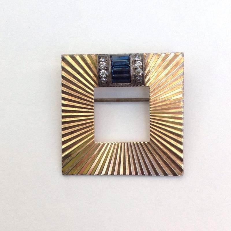 Vintage Krementz Art Deco Gold Filled Strassbrosche Vintage Krementz Art Deco Gold Filled Strassbrosche von treasureflow