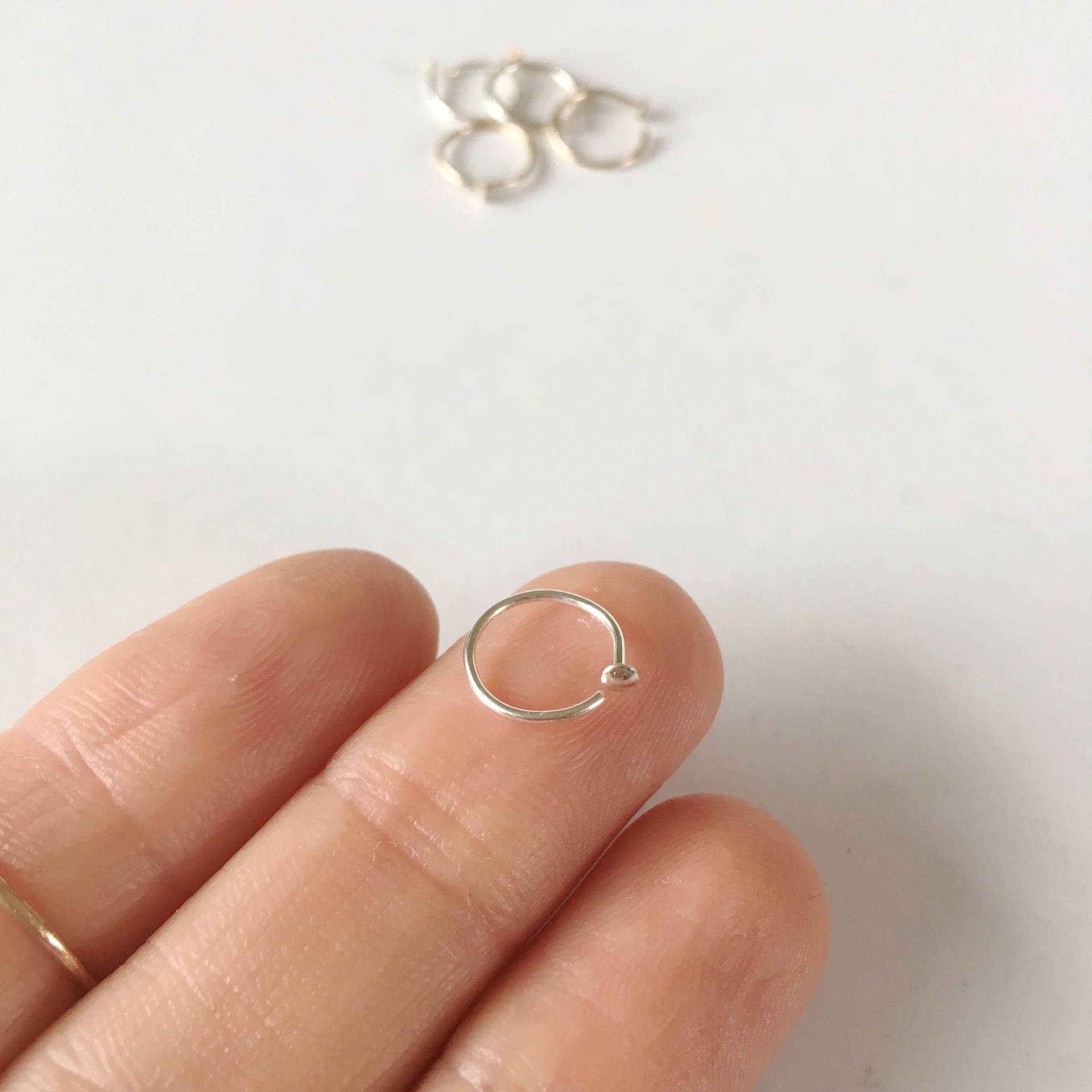 7 Mm Nasenring Hoop, Dünner Gold Nasen Hoop Ring, 20 Gauge 20G, 20G Offener von treasureimports