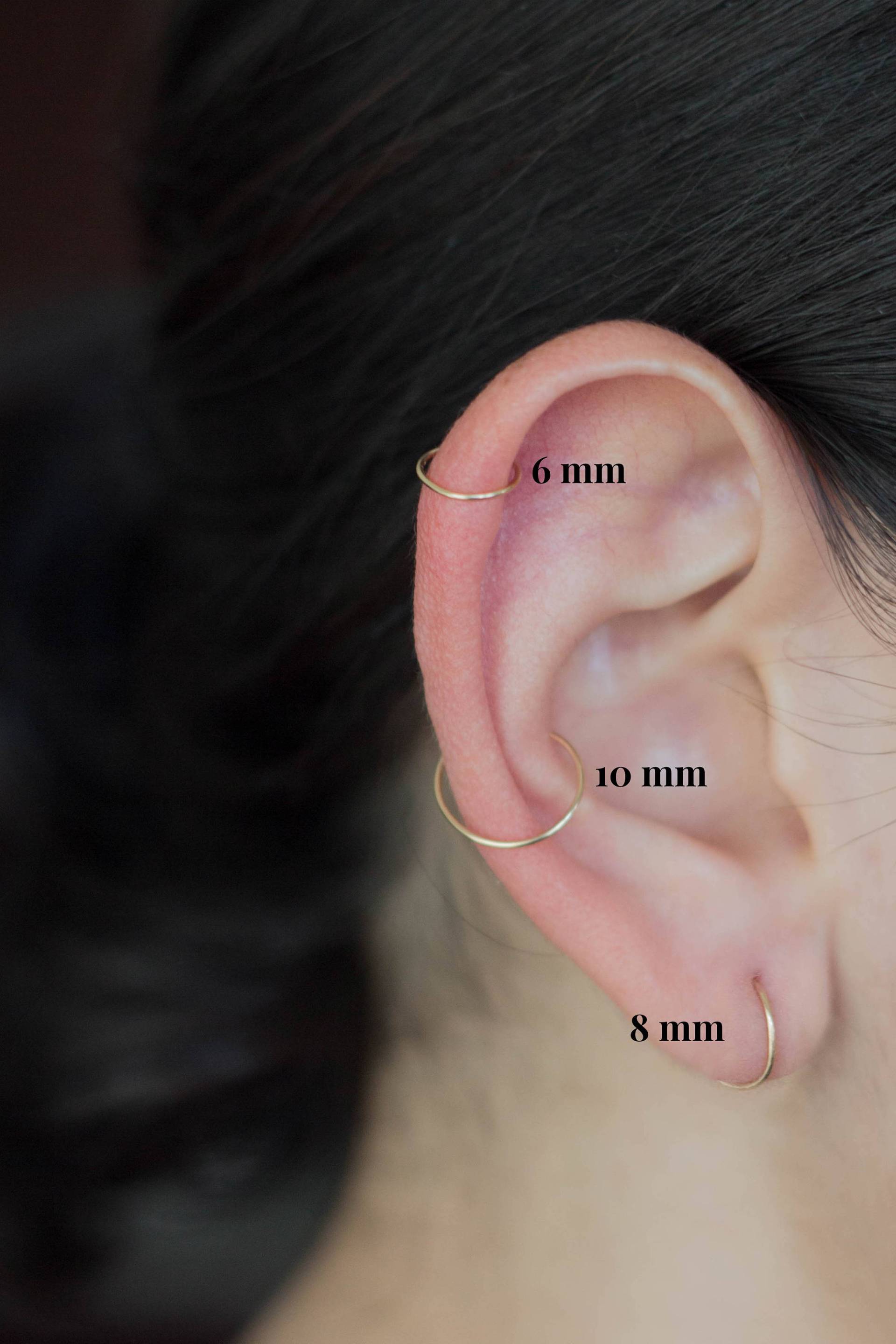 Gold Knorpel Hoop, Hoop Ohrring Gold, Kleine Creolen, Helix Ring, 14K Gelbgold Fill, Piercing Schmuck, Geschenk Für Frauen, Sie von treasureimports
