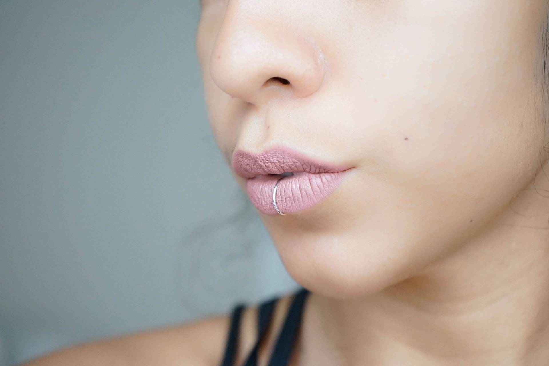 Lippen Schmuck, 925Er Silber Piercing Ring, Fake Lip Piercing, 8 Mm Verstellbar, Sterlingsilber Cuff von treasureimports
