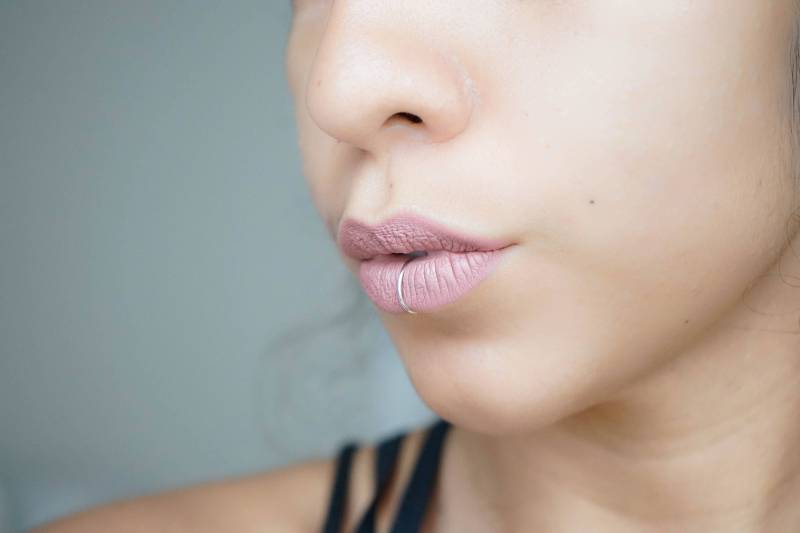 Lippen Schmuck, 925Er Silber Piercing Ring, Fake Lip Piercing, 8 Mm Verstellbar, Sterlingsilber Cuff von treasureimports