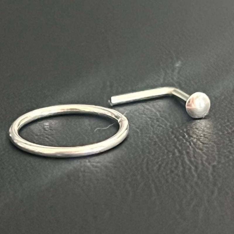 sterling Silber Nasenring Set 20G Hoop Und 1 Mm Ohrstecker sterling Silber Nasenring Set 20G Hoop Und 1 Mm Ohrstecker von treasureimports