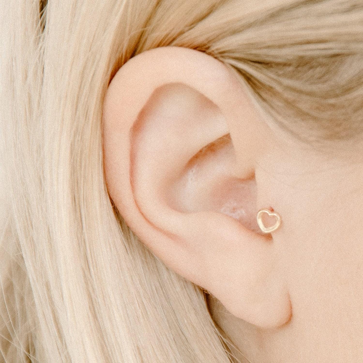 14K Solid Gold Tragus Ohrring Knorpel Ohrstecker von treasureimports