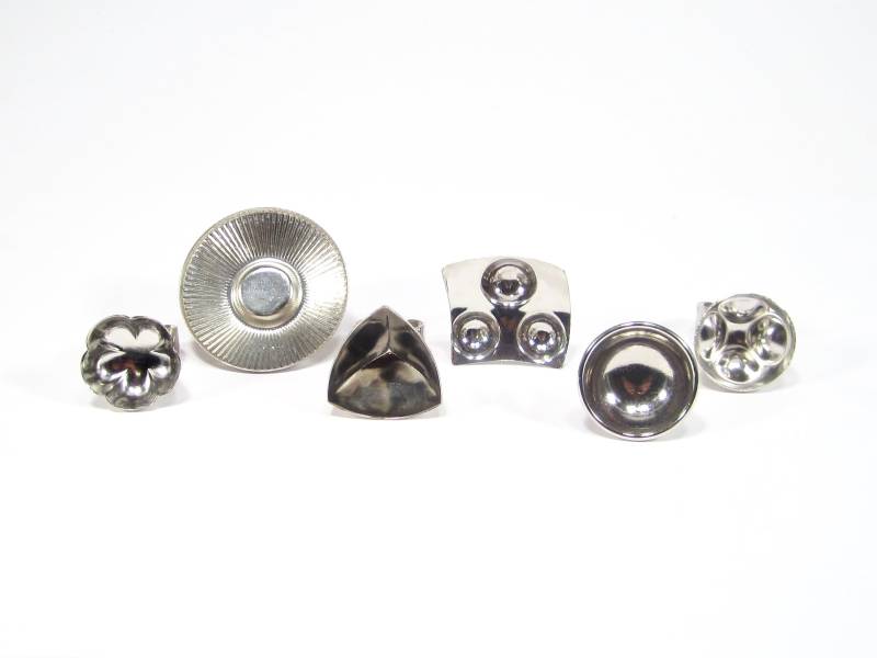 6 Stück 70S Ringe Sammlung Set Riesen Statement Silber Retro Ring Kreis Dreieck Blume Rund Space Vintage Soho Köln 1996 Style No. 2 6 Stück 70S Ringe Sammlung Set Riesen Statement Silber Retro Ring Kreis Dreieck Blume Rund Space Vintage Soho Köln 1996 Style No. 2 von treasuresofsoho