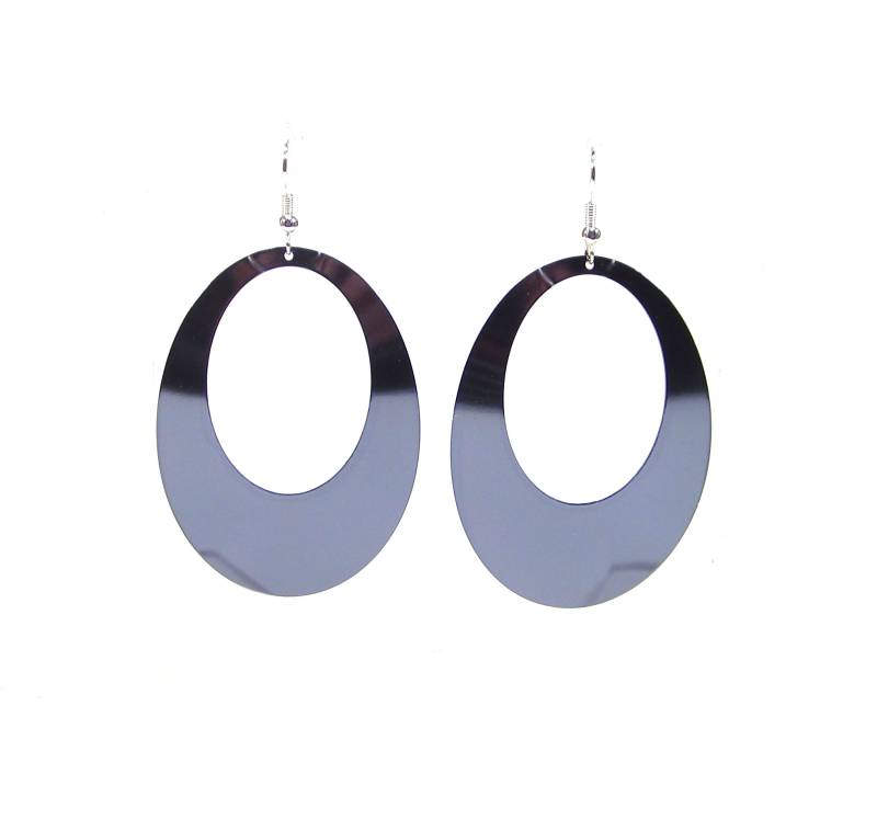 Disko 70S Style Schwarz Anthrazit Ohrhänger Ohrringe Aluminium Eloxiert 7, 5x4cm Disko 70S Style Schwarz Anthrazit Ohrhänger Ohrringe Aluminium Eloxiert 7, 5x4cm von treasuresofsoho
