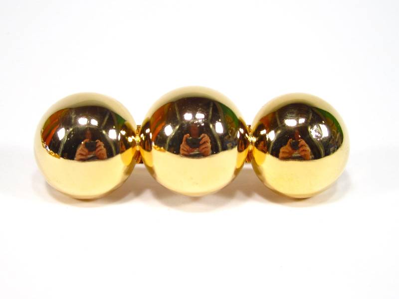 Große Gold Haarbrosche Haarspange Original 80Er Jahre Vintage Haarklammer Gold Kugeln 8, 7 X 3 cm Made in Germany von treasuresofsoho