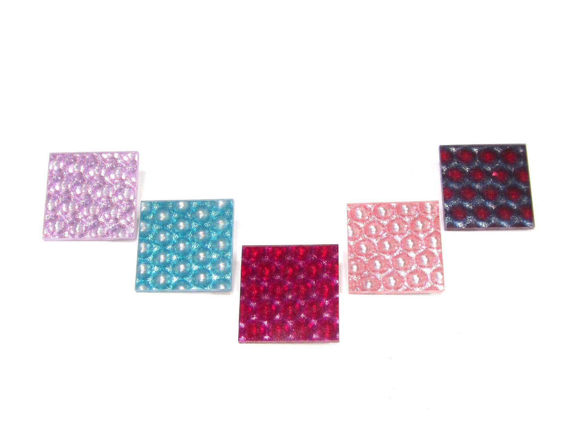 Hologramm Quadrat Brosche 80Er Jahre 2, 7 cm The Dz Company New York Psychedelic von treasuresofsoho