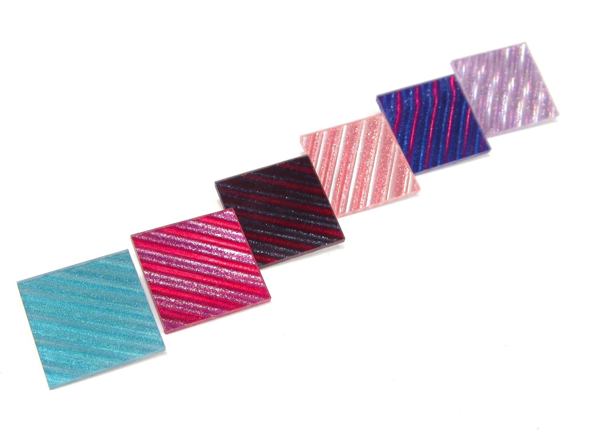 Hologramm Quadrat Brosche 80Er Jahre Streifenmuster 2, 7 cm The Dz Company New York von treasuresofsoho