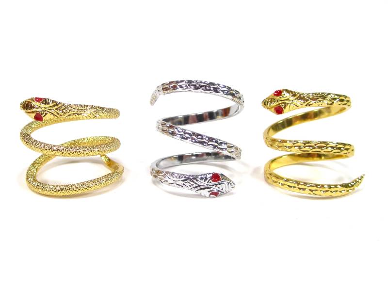 Schlangen Ring Gold Oder Silber Ca. 2 cm Hoch Drei Ringschienen Größen Verstellbar Made in Germany von treasuresofsoho