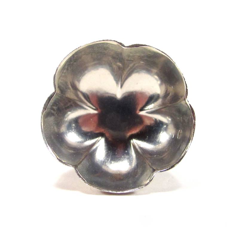 Vintage 90Er Blumen Ring Silber Retro Handmade in Köln 1996 von treasuresofsoho