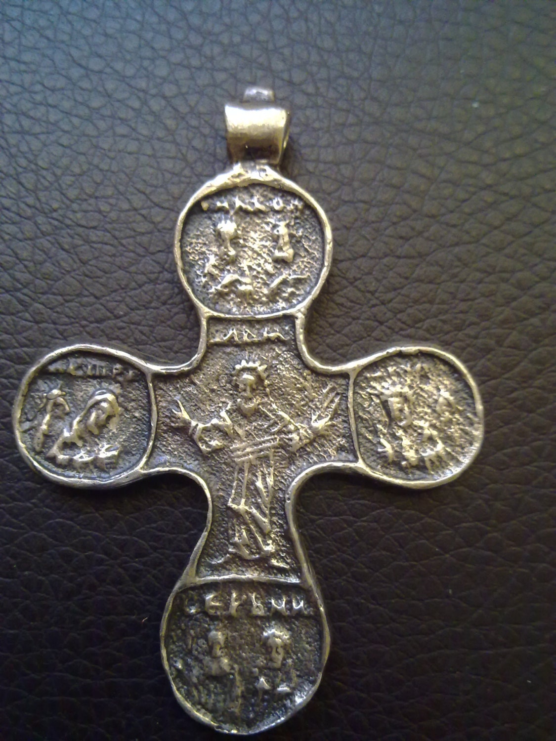 Großes Kreuz Aus Sterlingsilber, Russisch Orthodox Großes Kreuz Aus Sterlingsilber, Russisch Orthodox von treasurthis