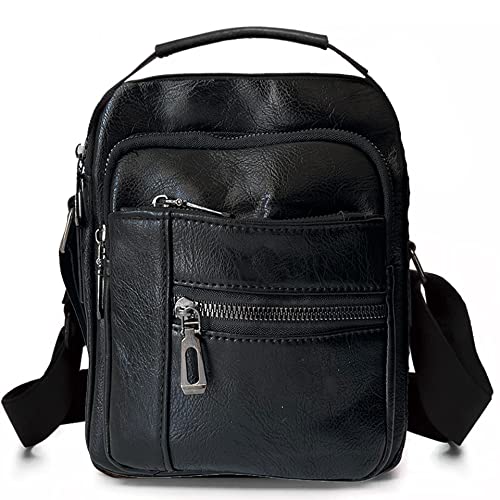 Herren Umhängetasche Schultertasche 5 Fächer Messenger bag Hüfttasche Outdoor Freizeit Unisex mit Henkel Anti Diebstahl von treend24