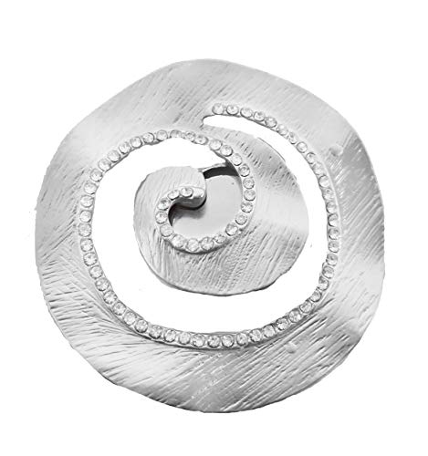 Treend24 Damen Magnet Brosche Schnecke Silber Strass Schal Clip Bekleidung Magnetbrosche Poncho Taschen Stifel Textilschmuck Eule Herz stern von treend24
