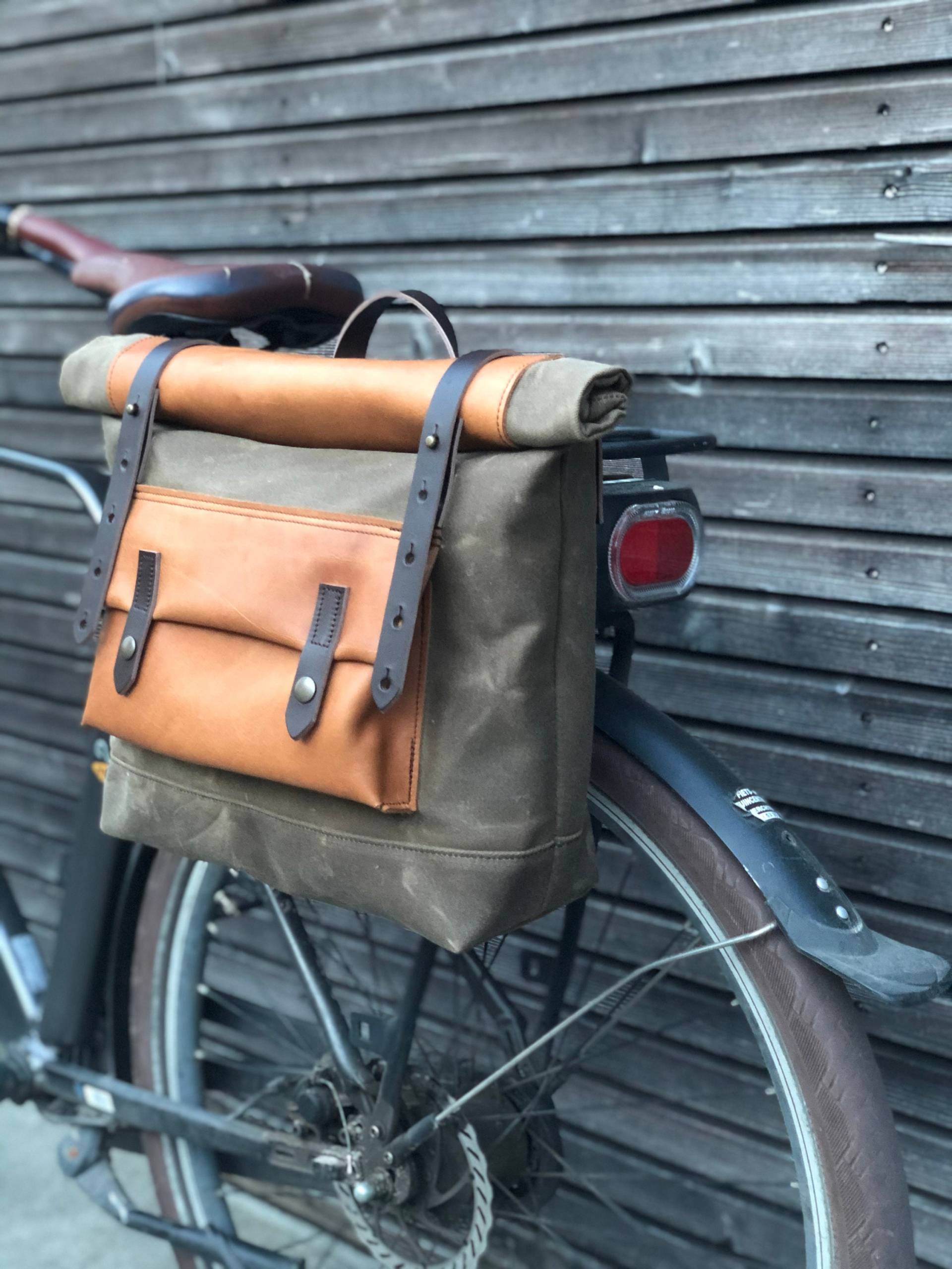 Gewachschte Canvas - Und Ledertasche Für Super73 E-Bike Motorradtasche Fahrradtasche Fahrradzubehör von treesizeverse