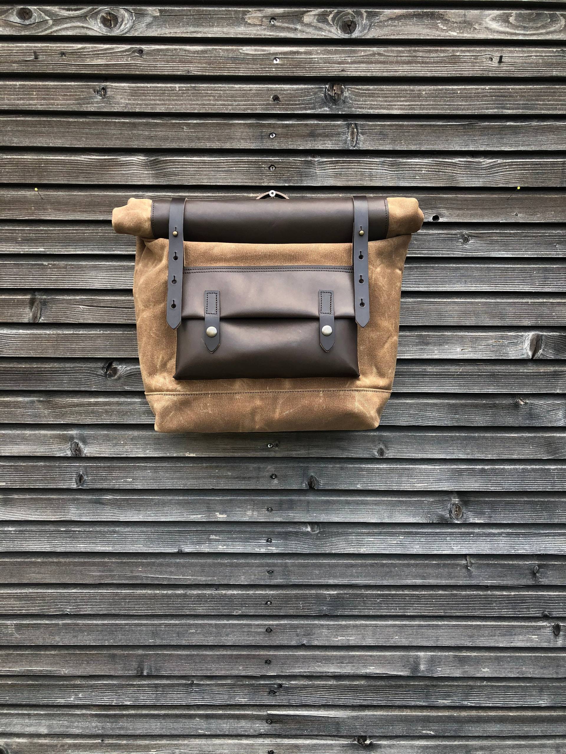 Motorradtasche Aus Gewachschtem Canvas Leder Super73 E-Bike Tasche Fahrradzubehör von treesizeverse