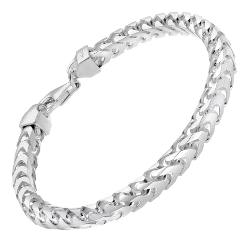 trendor Herren-Armband 925 Silber Fuchsschwanzkette Breite 5,6 mm zeitloser und maskuliner Armschmuck für Männer, edle Geschenkidee 15802-23 23 cm von trendor