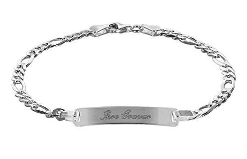 trendor 88650 Gravur-Armband für Junge Leute 925 Sterlingsilber Länge 19 cm inklusive Wunsch-Gravur modischer Gravurschmuck für Damen und Herren, 88650-19 von trendor