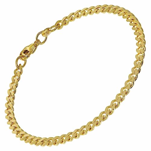 trendor Armband Gold 333/8K Flachpanzer-Armband 4,1 mm breit zeitloser Armschmuck für Damen und Herren, elegante Geschenkidee, 51874-21 21 cm von trendor