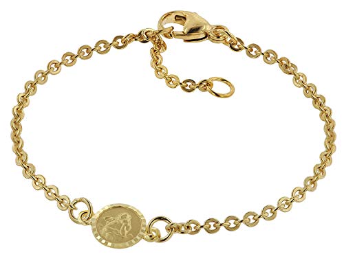 trendor Armband für Babys 333 Gold/8 Kt mit Engel-Plakette 14 cm Mädchen und Jungen Armband, modische Geschenkidee, Armband Echtgold, Armschmuck, 75090 von trendor