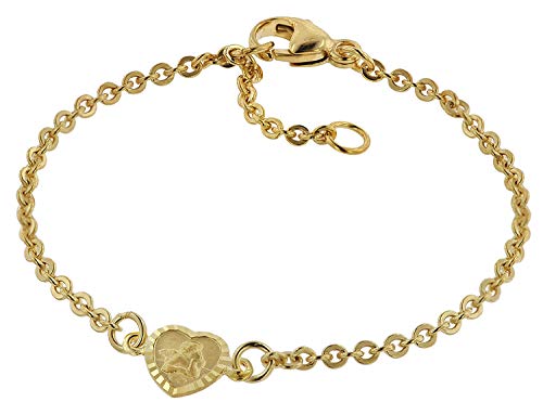 trendor Armband für Babys 333 Gold/8 Kt mit Engel-Plakette 14 cm Mädchen und Jungen Armband, modische Geschenkidee, Armband Echtgold, Armschmuck, 75091 von trendor