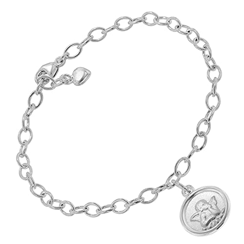 trendor Armband mit Engel-Anhänger 925 Silber 17 cm zauberhafter Armschmuck für Kinder, wunderschöne Geschenkidee, 51201 von trendor