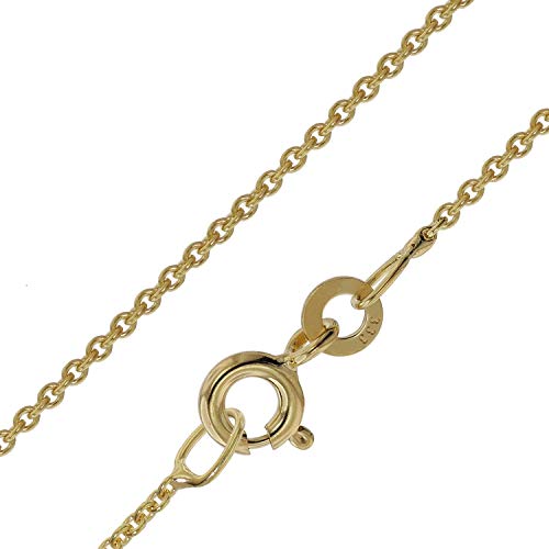 trendor Collier-Kette Gold 333 / 8K Rundanker-Kette 1,1 mm wunderschöne Geschenkidee, Halsschmuck aus Echtgold, Schmuckstück für Damen und Herren 39732-50 50 cm von trendor