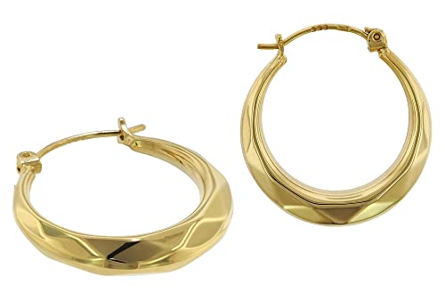 trendor Damen Ohrringe 333 Gold 8 Karat Creolen 20 mm eleganter Ohrschmuck für Damen, zauberhafte Creolen aus Echtgold, zeitlose Geschenkidee für Frauen, 75792 von trendor