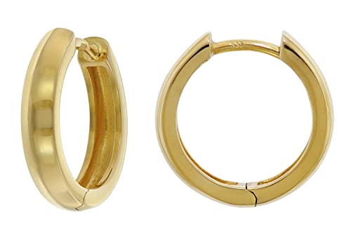trendor Damen Ohrringe Gold 333/8K Creolen Ø 15 mm eleganter Ohrschmuck für Damen, zauberhafter Schmuck aus Echtgold, zeitlose Geschenkidee für Frauen, 41495 von trendor