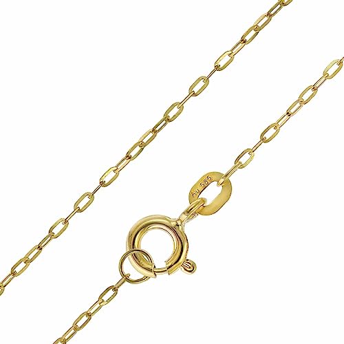 trendor Damen-Halskette 585 Gold / 14 Karat Flachanker 1,1 mm breit zauberhafter Halsschmuck aus Echtgold für Frauen, wunderschöne Geschenkidee, 51895-45 45 cm von trendor