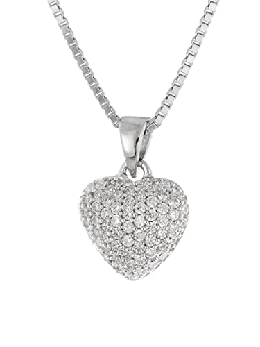 trendor Damen-Halskette Silber 925 Collier mit Herz zauberhafter Halsschmuck für Frauen, diese Halskette ist eine tolle Geschenkidee, 41672-40 40 cm von trendor
