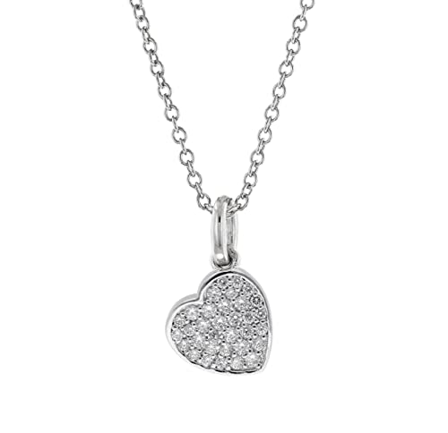 trendor Damen-Halskette Silber Herz liebevoller Silberschmuck für Frauen, Halsschmuck aus Sterlingsilber, zeitlose Geschenkidee 15144 von trendor