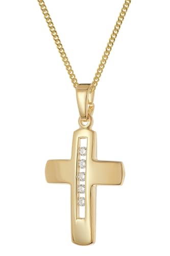 trendor Damen-Halskette mit Kreuz 925 Silber vergoldet 28450-45 45 cm trendor Damen-Halskette mit Kreuz 925 Silber vergoldet 28450-45 45 cm von trendor