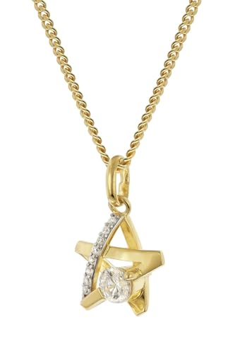 trendor Damen-Kette 925 Silber Vergoldet Stern Collier wunderschönes Schmuckstück für Frauen, modisches Accessoire 28547-45 45 cm von trendor