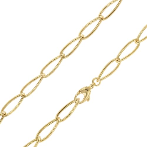 trendor Damen-Kette Fantasie Gold 585 / 14K Breite 8,3 mm modischer Halsschmuck für Frauen, zeitloses Accessoire, 15961 von trendor