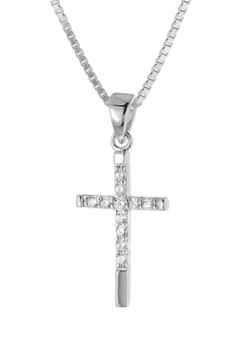 trendor Damen-Kette Mit Kreuz 925 Silber modisches Schmuckstück für Frauen, zauberhafte Geschenkidee 28604-40 40 cm trendor Damen-Kette Mit Kreuz 925 Silber modisches Schmuckstück für Frauen, zauberhafte Geschenkidee 28604-40 40 cm von trendor