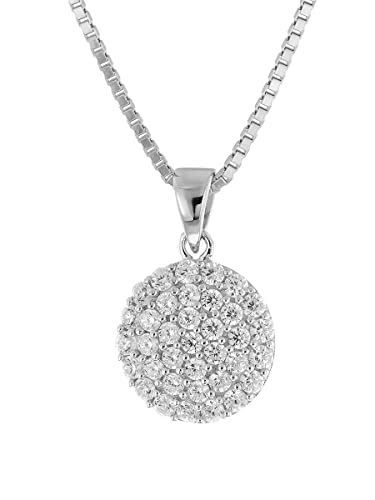 trendor Damen-Kette Silber 925 Collier mit Zirkonia-Anhänger zauberhafter Halsschmuck für Frauen, diese Halskette ist eine tolle Geschenkidee, 41674-45 45 cm von trendor