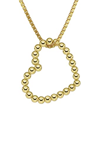 trendor Damen-Kette Swinging Heart Gold auf Silber 925 zauberhafter Halsschmuck für Frauen, diese Halskette ist eine tolle Geschenkidee, 41186-45 45 cm von trendor
