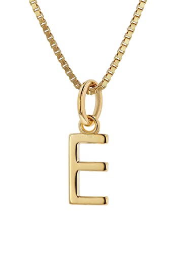 trendor Damen-Kette mit Buchstabe E Anhänger Gold auf Silber 925 15255-E-40 40 cm von trendor