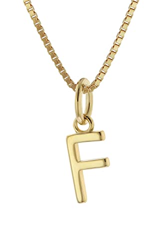 trendor Damen-Kette mit Buchstabe F Anhänger Gold auf Silber 925 15255-F-40 40 cm von trendor