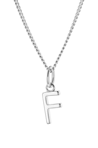 trendor Damen-Kette mit Buchstabe F Anhänger Silber 925 elegantes Schmuckstück für Frauen, modischer Halsschmuck, tolle Geschenkidee, 15210-F-45 45 cm von trendor