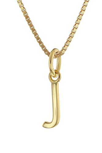 trendor Damen-Kette mit Buchstabe J Anhänger Gold auf Silber 925 15255-J-40 40 cm von trendor