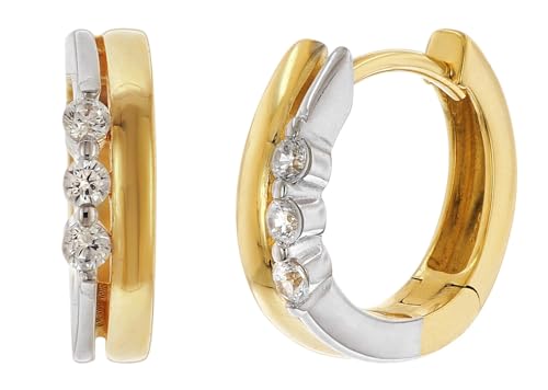 trendor Damen-Ohrringe 333 Gold Bicolor Klapp-Creolen wunderschöner Ohrschmuck für Frauen, edle Geschenkidee und tolles Accessoire, 68468 trendor Damen-Ohrringe 333 Gold Bicolor Klapp-Creolen wunderschöner Ohrschmuck für Frauen, edle Geschenkidee und tolles Accessoire, 68468 von trendor