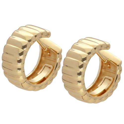 trendor Damen-Ohrringe Creolen 925 Silber Vergoldet 16 mm zauberhafter Ohrschmuck für Frauen, elegante Geschenkidee und edles Accessoire, 68191 von trendor