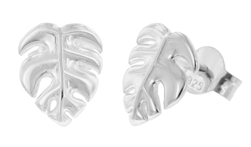 trendor Damen-Ohrringe Monsterablatt 925 Silber Ohrstecker liebevoller Ohrschmuck für modische Frauen, elegante Geschenkidee 15943 trendor Damen-Ohrringe Monsterablatt 925 Silber Ohrstecker liebevoller Ohrschmuck für modische Frauen, elegante Geschenkidee 15943 von trendor