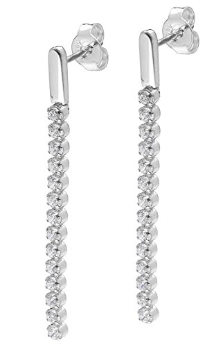 trendor Damen-Ohrringe 925 Silber Ohrstecker mit Zirkonia eleganter Ohrschmuck für Frauen, zauberhafter Schmuck, zeitlose Geschenkidee, 15103 von trendor