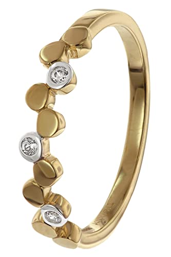 trendor Damenring Gold 333 mit Zirkonia wunderschöner Ring aus Gelbgold für Frauen, elegante Geschenkidee 41360-54 Ringgröße 54/17,2 von trendor