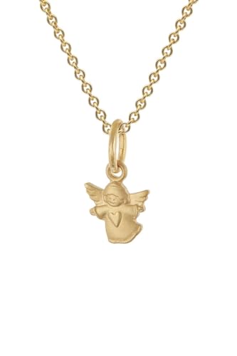 trendor Engel-Anhänger 333 Gold Mit Vergoldeter Silberkette für Kinder zeitloses Schmuckstück für Kids, zauberhafte Geschenkidee 28966-40 40 cm von trendor